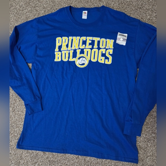 Princeton Bulldogs High School Team Spirit NWT Long Sleeve‎ Shirt XL - Picture 1 of 7